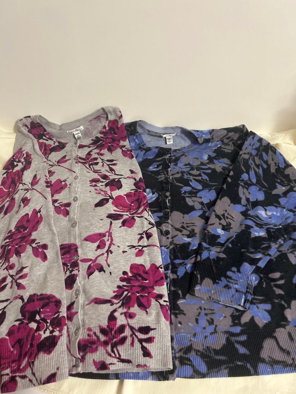 Two Croft & Borrow Button down Sweaters.